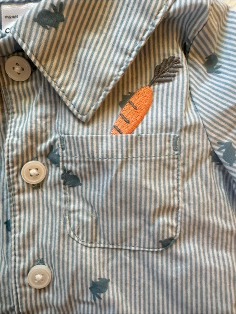 Carters Easter Collared Romper 6 Months